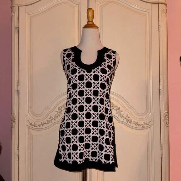 Tunic White House Black Market blouse top shirt scoop neck XS sleeveless long S - Picture 2 of 9